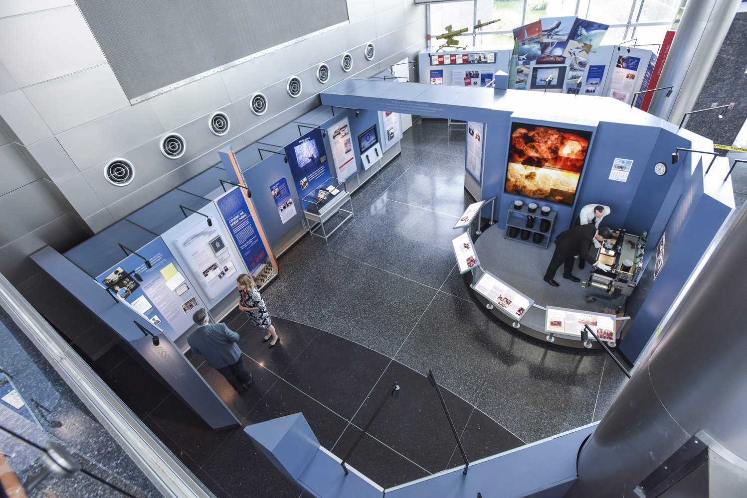 Overhead view of the DIA museum.